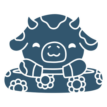 Kawaii cow floaty cut out