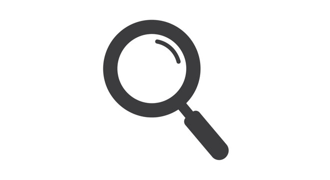Magnifying glass icon tool object.