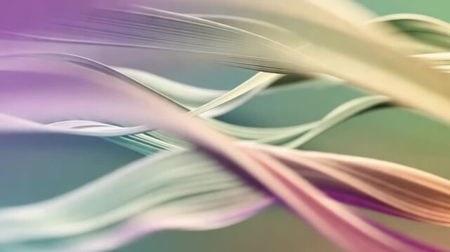 Abstract blue fractal background with waves and colorful lines 4k tech animation video