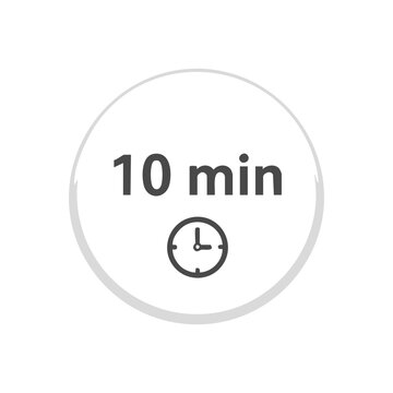 10 Minute Timer Clock Concept Icon