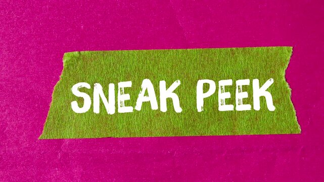 Sneak peek message writing on ripped torn paper background