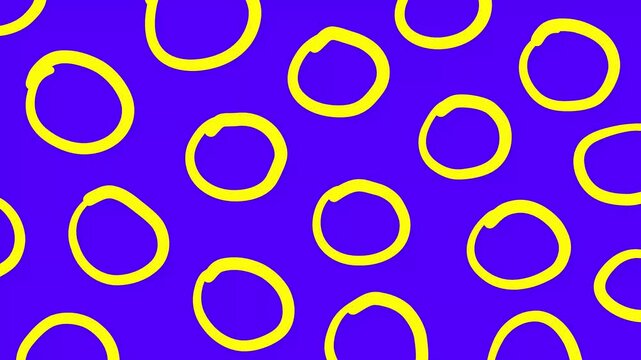 Childish Colorful Doodle Looped Animation with Lines, Grids and Shapes - 4K Vector Style Motion. Rapidly flashing, colorful doodle‑style elements: lines, grids, waves, circles, stripes, and arroes.