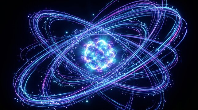 Quantum energy dynamics exploring the magnific ultradetailed abstract at the subatomic level virtual realm high-tech perspective