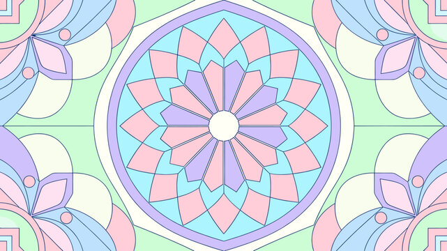 A playful composition of curved and angular shapes in soft pastel colors, ideal for creative branding and modern web design.
