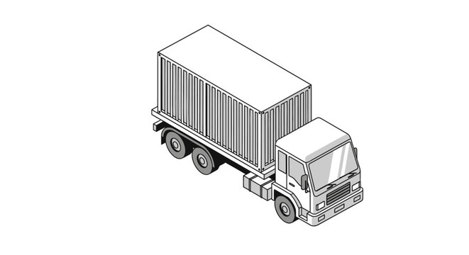 Large Semi Truck Transport Vehicle.