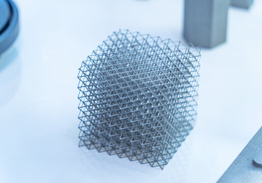 Metal products made by metal 3D printing. Modern additive technology.