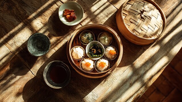 Steamed Dumplings Dim Sum.