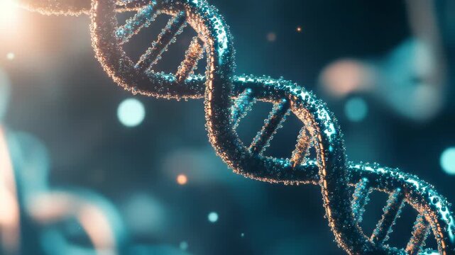 The double helix structure of deoxyribonucleic acid (DNA)
