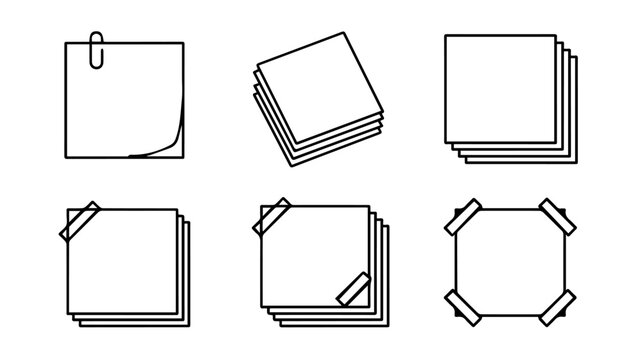Note-Taking Essentials: A collection of various single note and stack notes arrangements, a study of simple organization