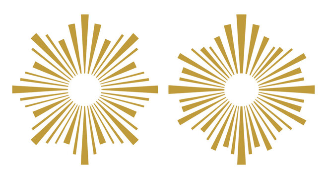 Art Deco sunburst gold rays geometric 1920s pattern