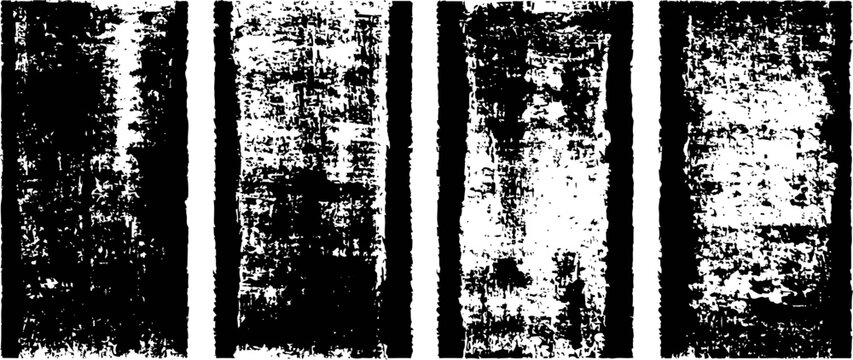 grunge textured backgrounds set distressed black and white rough surface patterns, vintage worn designs