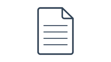 Obraz premium Document file icon, clean outline