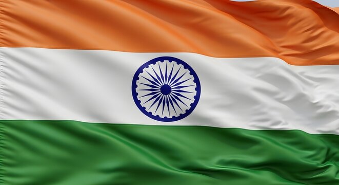 Celebrating independence day of india vibrant tiranga waving a symbol of freedom and national pride