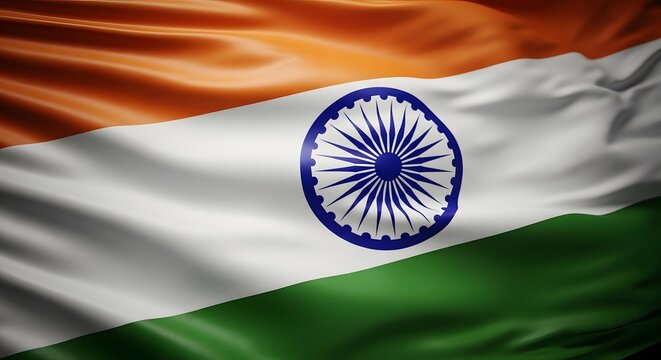 Celebrating independence day of india vibrant tricolor flag waving a symbol of freedom and national pride