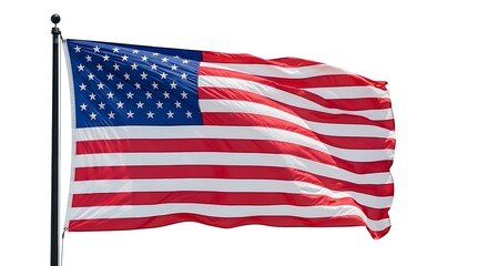 Obraz premium Celebrating flag day 4th of july independence day a vibrant american flag waving with patriotic pride