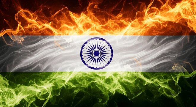 Fiery independence day of india a dramatic celebration of india's freedom and national pride