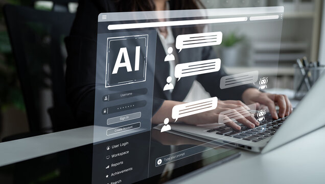 A user interface showing a conversational AI chatbot providing customer service. This virtual assistant answers user questions and provides support through an online platform. Fermion