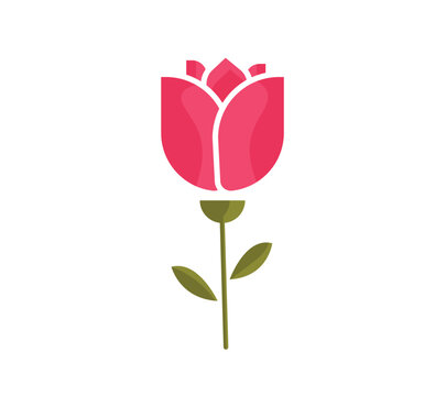 Spring slower in geometric style: bluebell flower, snowdrop, tulip. Flowering bulb plants with bright and colorful flowers. Illustration set in minimalistic style. Vector flat, floral design element