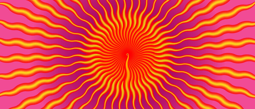 

An abstract colorful background vector illustration featuring a seamless pattern of yellow circles and swirl motion in a vintage style