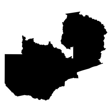 Stylized silhouette of paraguay map design