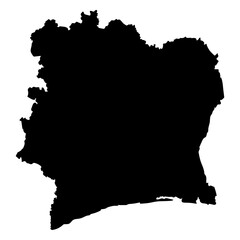 Silhouette map of ivory coast design © Vexels