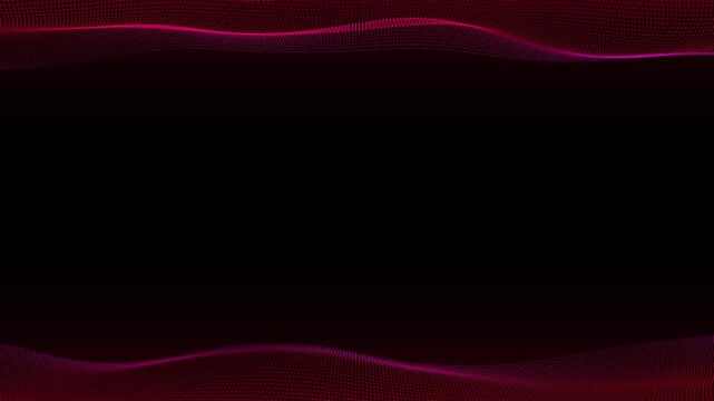 abstract red and pink neon light border frame background with wave lines animation,futuristic ai technology and science social media motion background
