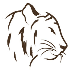  Brown tiger head stroke © Vexels