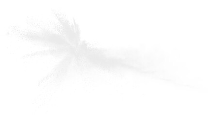 Obraz premium White dust particle sprite impact effect with misty edges on transparent background for various creative uses