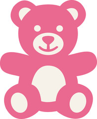 Fototapeta premium Flat vector icon of a teddy bear toy