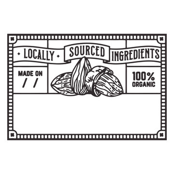 Vintage-style organic food label design