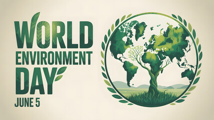 Naklejka premium Earth day concept. 3d eco friendly design. Earth map shapes with trees water and shadow. Save the Earth concept. Happy Earth Day, 22 April., created with generative ai