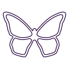 Fototapeta premium Elegant butterfly outline graphic