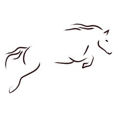 Horse galloping against the wind © Vexels