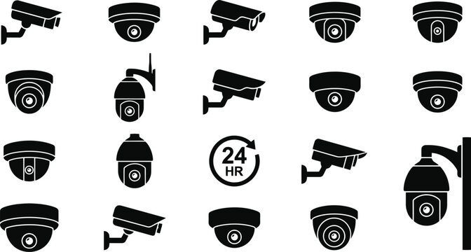Collection of security camera icons