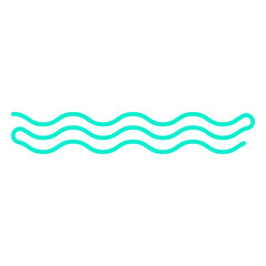 Fototapeta premium Green wavy line icon