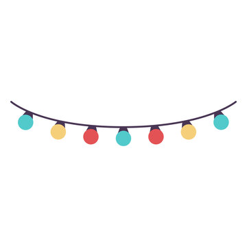 Colorful string light illustration