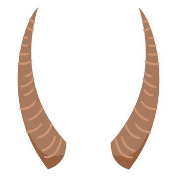 Stylized horn design with detailed texture