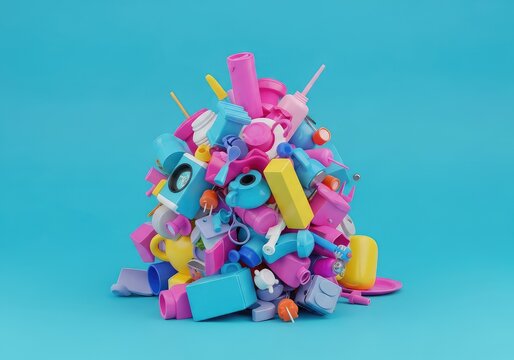 A cluttered surface covered in random scattered objects, representing chaos, lack of organization, and urgent need for tidying, effort, haphazard, sorting