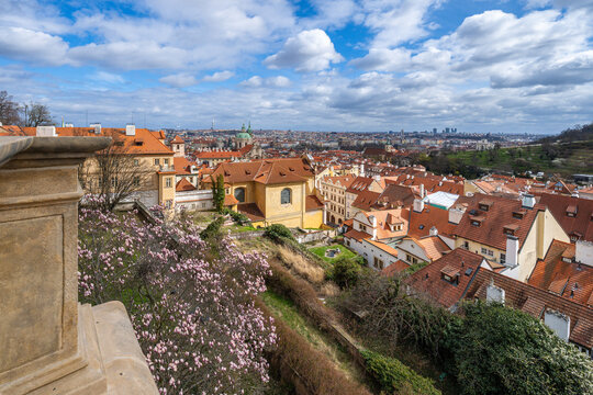 Panorameblick &uuml;ber Prag von der Burg