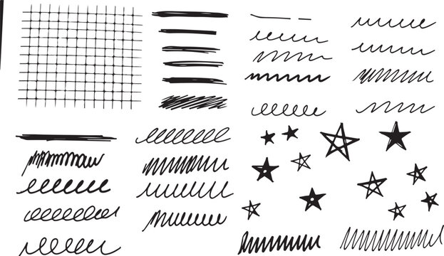 Creative Line Patterns Wavy Zigzag Dotted Curved More &ndash; Design Ideas for Art vector illustration