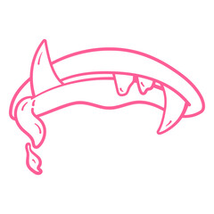 Fototapeta premium Pink neon sign with a shark's head on it