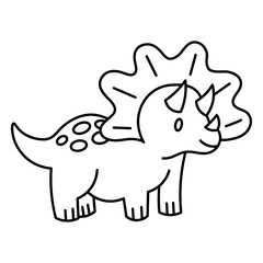 Playful triceratops illustration © Vexels