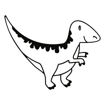 Black silhouette of a t - rex dinosaur