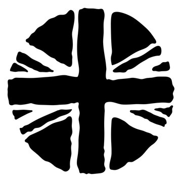 Distressed union jack circle design