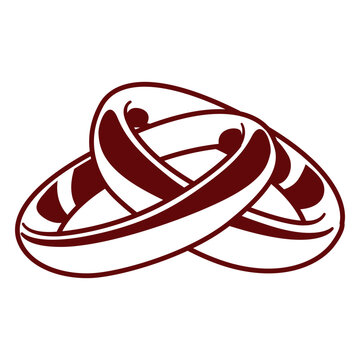 Elegant intertwined wedding rings design