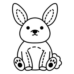Fototapeta premium Cute cartoon bunny illustration