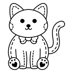 Cute cat illustration with bow tie © Vexels