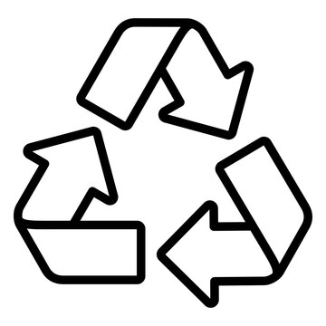 Minimalist recycling symbol design