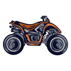 Orange and black atv © Vexels