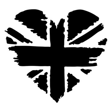 Creative heart design featuring the union jack